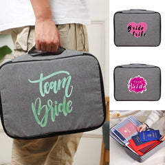 Waterproof Travel Credentials Passport Wallet Bride Print Briefcase