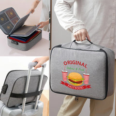Waterproof File Organizer Lockbox Men Briefcase