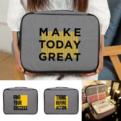 Functional File Lockbox Men's Briefcase Women's Bag Waterproof Handbag