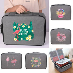 Flamingo Print Documents Storage Bag for Travel