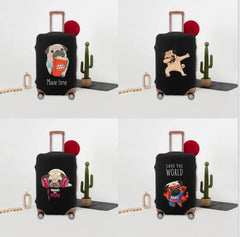 Dog Pattern Luggage Cover Thicker Dust-proof 18-32 Inch Travel Accessories