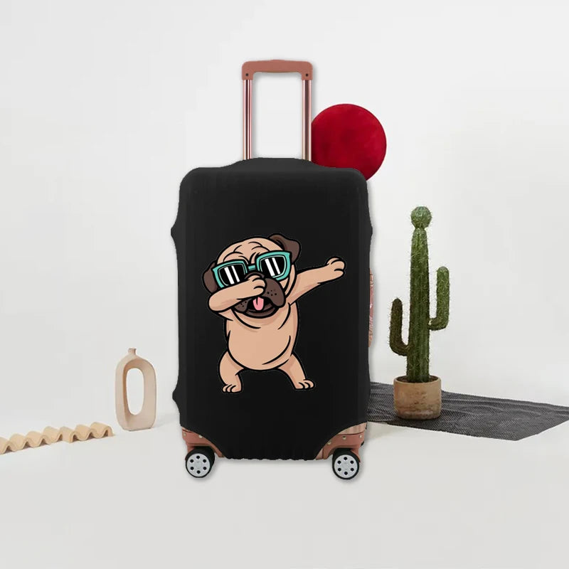 Dog Pattern Luggage Cover Thicker Dust-proof 18-32 Inch Travel Accessories