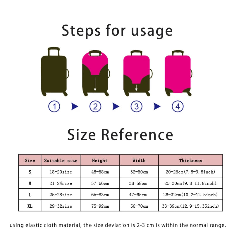Dog Pattern Luggage Cover Thicker Dust-proof 18-32 Inch Travel Accessories