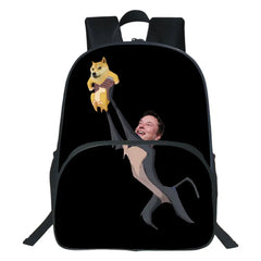 Dogecoin Backpack Bitcoin 3D Print Teenager Students School Bags Boys Girls
