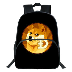 Dogecoin Backpack Bitcoin 3D Print Teenager Students School Bags Boys Girls