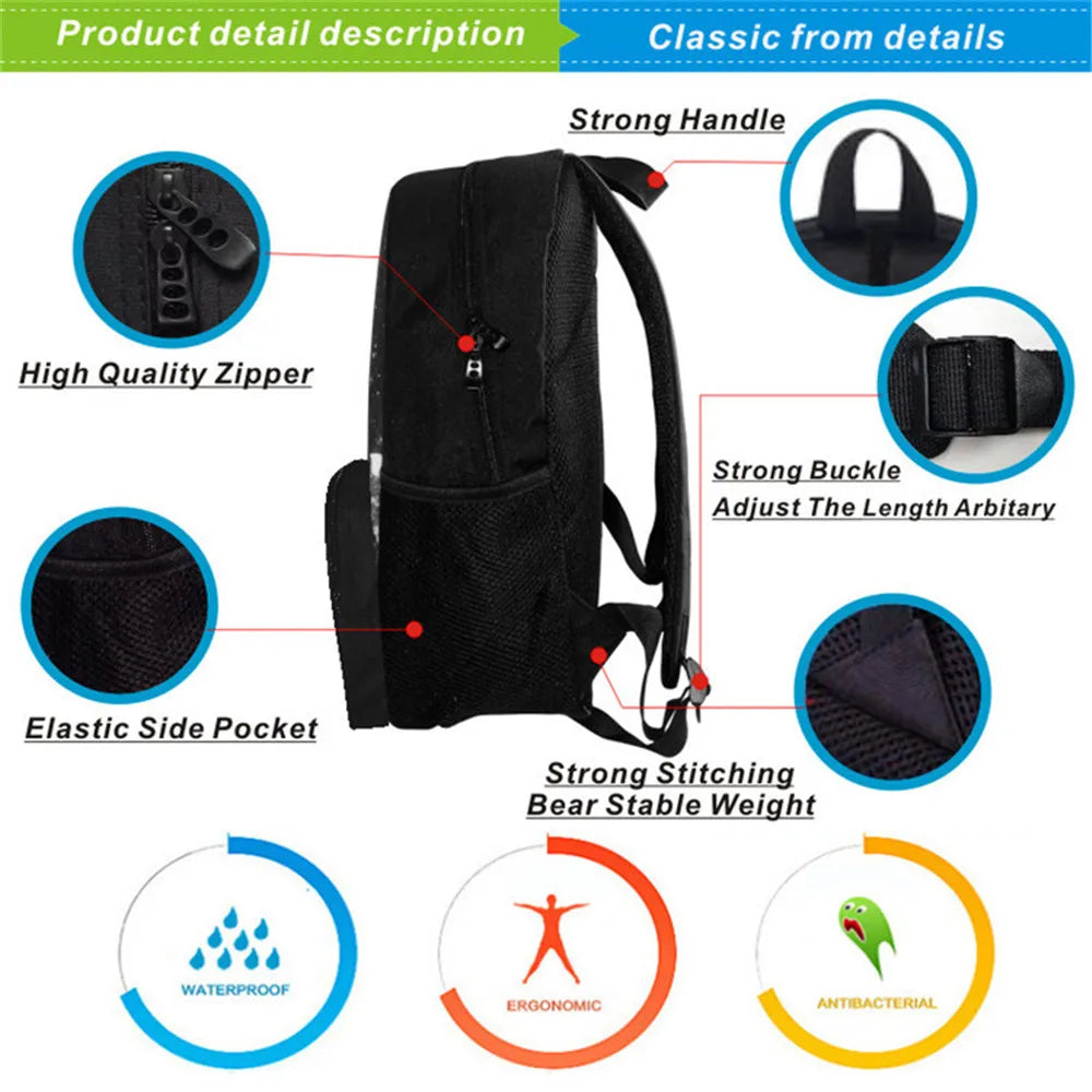 Dogecoin Backpack Children Bags Unisex Travel Backpack Students