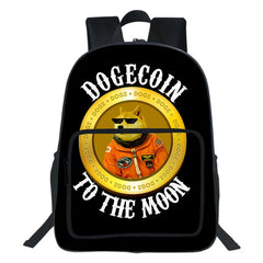 Dogecoin Backpack Children Bags Unisex Travel Backpack Students