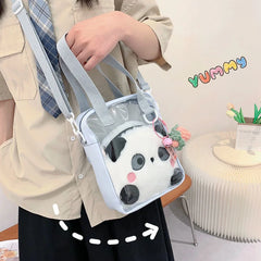 College Style Transparent Shoulder Messenger Bag for Girls
