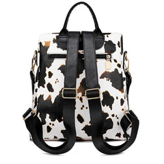 Domil Women Leopard Diaper Backpack with Purse Waterproof Larger Capacity