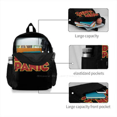 Dont Panic T-Shirt Large Capacity Backpack Laptop Travel Bags