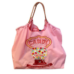 Donut Pattern Women Travel Tote Handbag Large Shopping Bags Cartoon Embroidery
