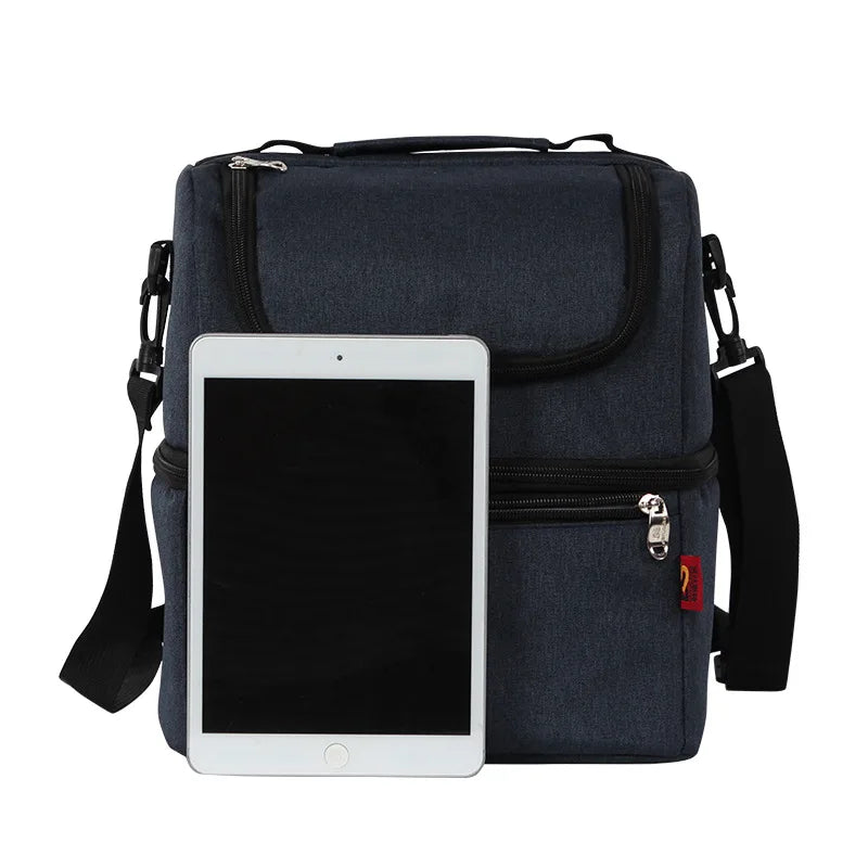 Double Foldable Ice Pack Waterproof Leak-Proof Lunch Bag Fresh-Keeping Bento Bag
