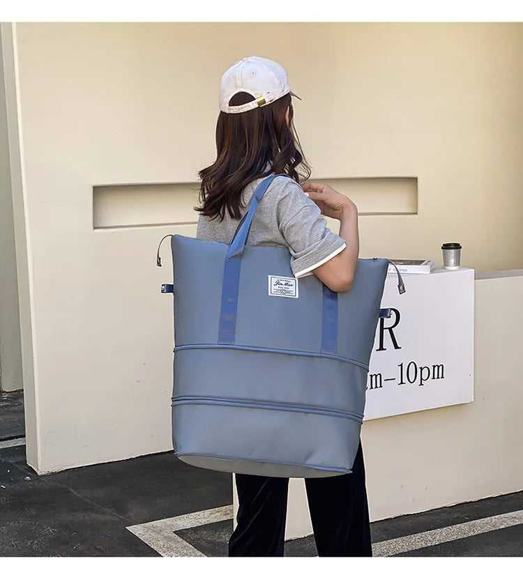 Large-Capacity Travel Bag Handbag, Duffle Bag with Wet Dry Separation