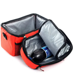 Double Layer Portable Lunch Bag Thermal Cooler