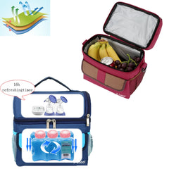 Double Layer Portable Lunch Bag Thermal Cooler