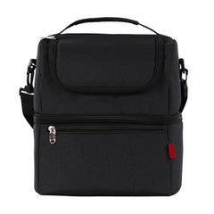 Double Layer Insulated Thermal Cooler Bag Picnic Food Drink Lunch Box Women Men
