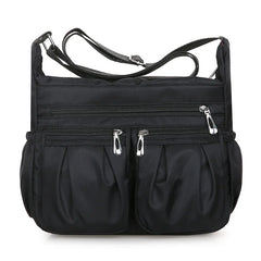 Double Pocket Oxford Shoulder Bag Women Large Capacity Crossbody Bag