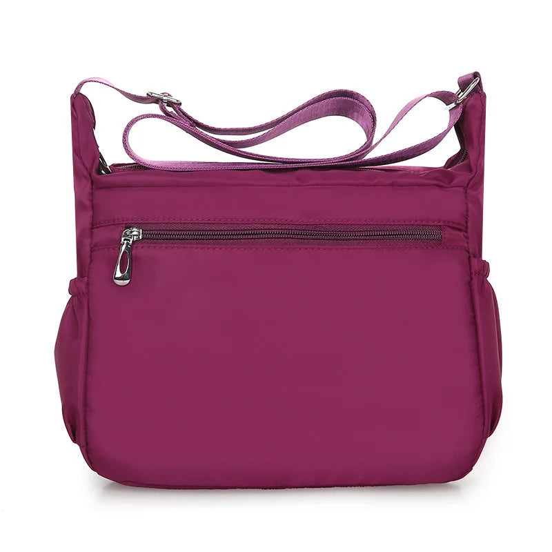 Double Pocket Oxford Shoulder Bag Women Large Capacity Crossbody Bag