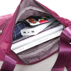 Double Pocket Oxford Shoulder Bag Women Large Capacity Crossbody Bag