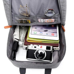 Men's Double Shoulder Bag Laptop Travel Backpack School Supplies