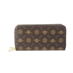 Double Zipper Clutch Bag Printed Wallet Women's Long European