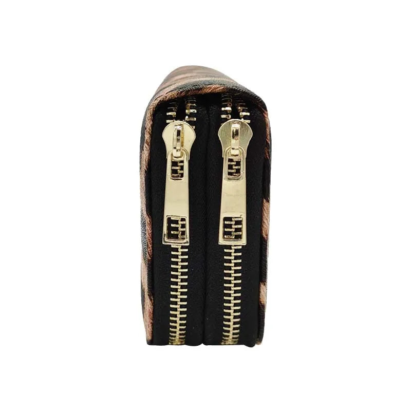 Leopard Pattern Clutch Bag Long Wallet European American
