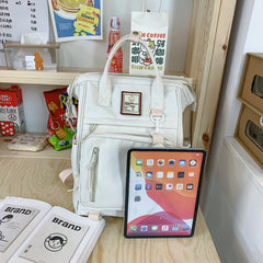 Double Zipper Women Backpack School Bags Teenage Girls Shoulder Bag Laptop Mochi