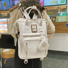 Double Zipper Women Backpack School Bags Student Shoulder Bag Laptop Mochila