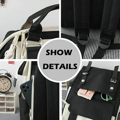 Double Zipper Multifunction Women Backpack School Bags Teenage Girls