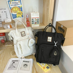 Double Zipper Multifunction Women Backpack School Bags Teenage Girls