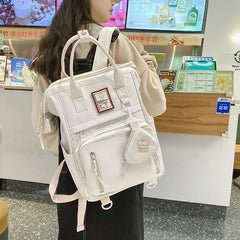 Double Zipper Women Backpack School Bags Teenage Girls Shoulder Bag Laptop Mochi