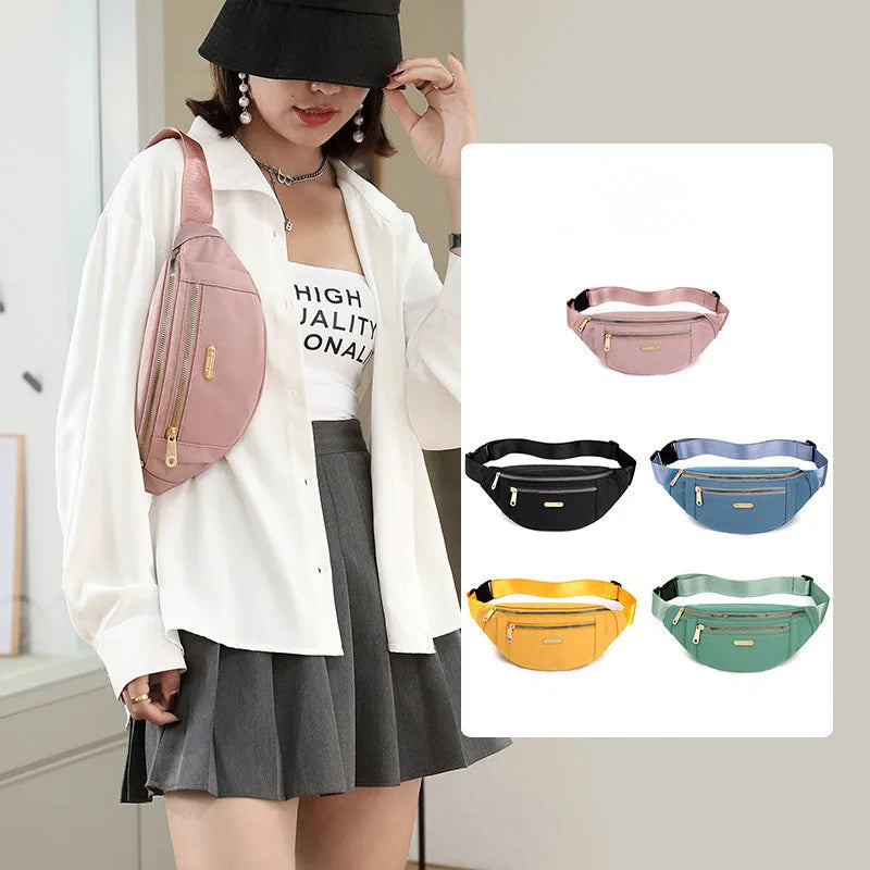 Canvas Crossbody Chest Bag Waterproof Banana Purse Bum Bag