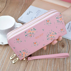Double Zipper Women Wallet Large Capacity Clutch Bag