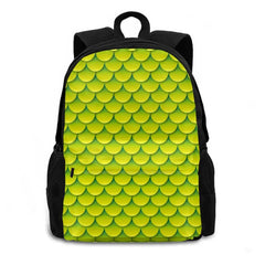 Dragon Skin Laptop Travel School Bags Green Fishy Fish Croco Shell