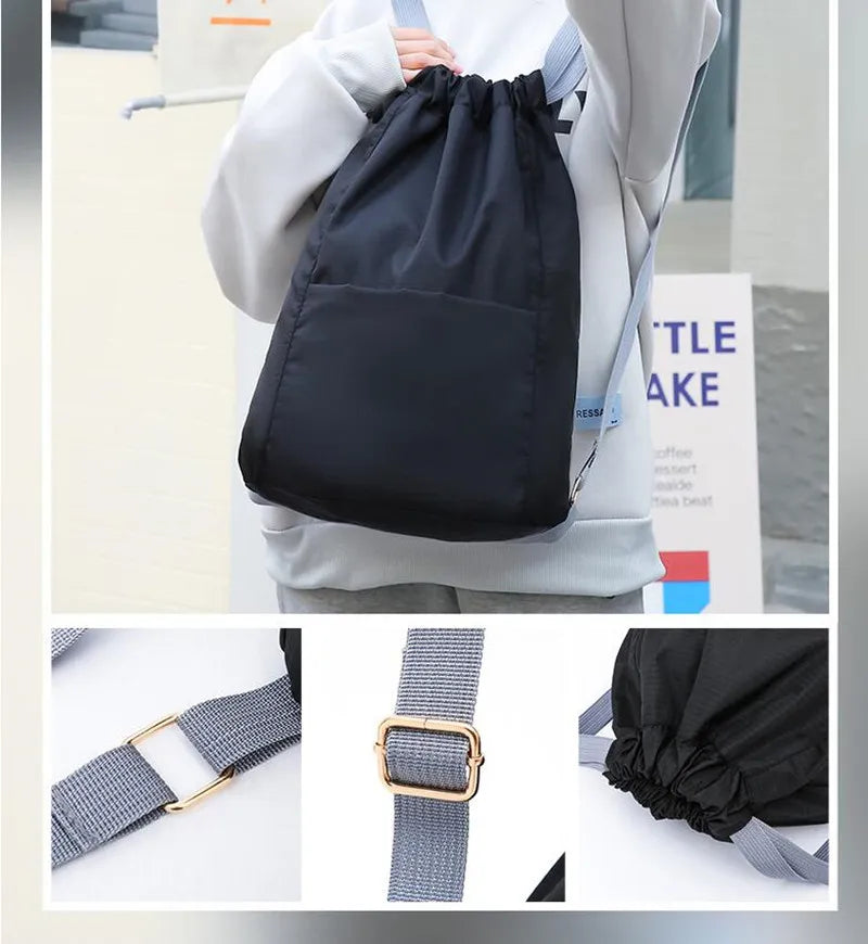Drawstring Backpack Women Men Girls Sports Basketball Bag Lightweight