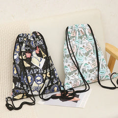 Colorful Dino Drawstring Bag 3D Printed Pouch Backpack