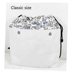 Colorful Print Lining Zipper Pocket for Mini Classic Obag