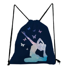 Drawstring Gym Shoes Bag Yoga Ballet Running Backpack
