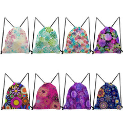 Drawstring Pocket Women Backpack Foldable Storage Shoes Bags