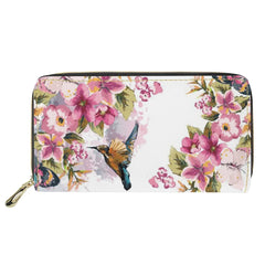 Dream Catcher Bird Print Long Wallet Girls Zipper Clutch Cartras