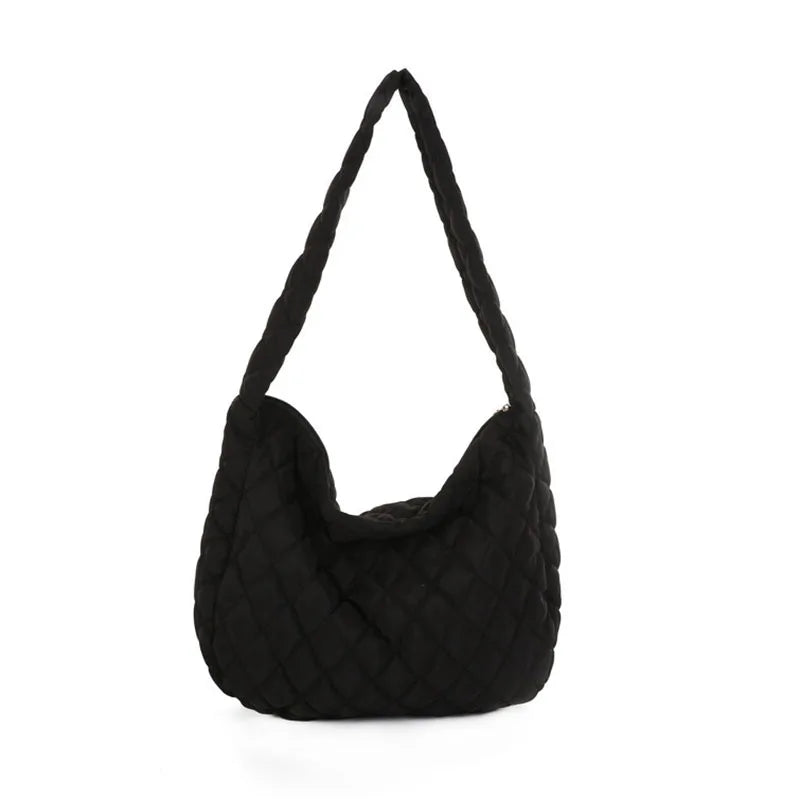 Cloud Fold Women Shoulder Bags Large Capacity Handbags Casual Lozenge Messenger