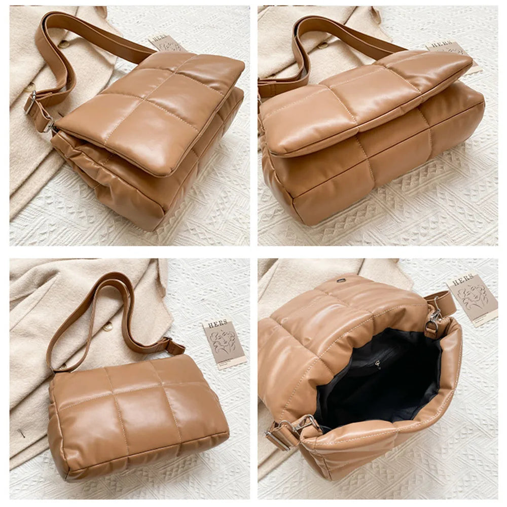 Women Shoulder Bags Crossbody Handbags High Texture Lattice Bags