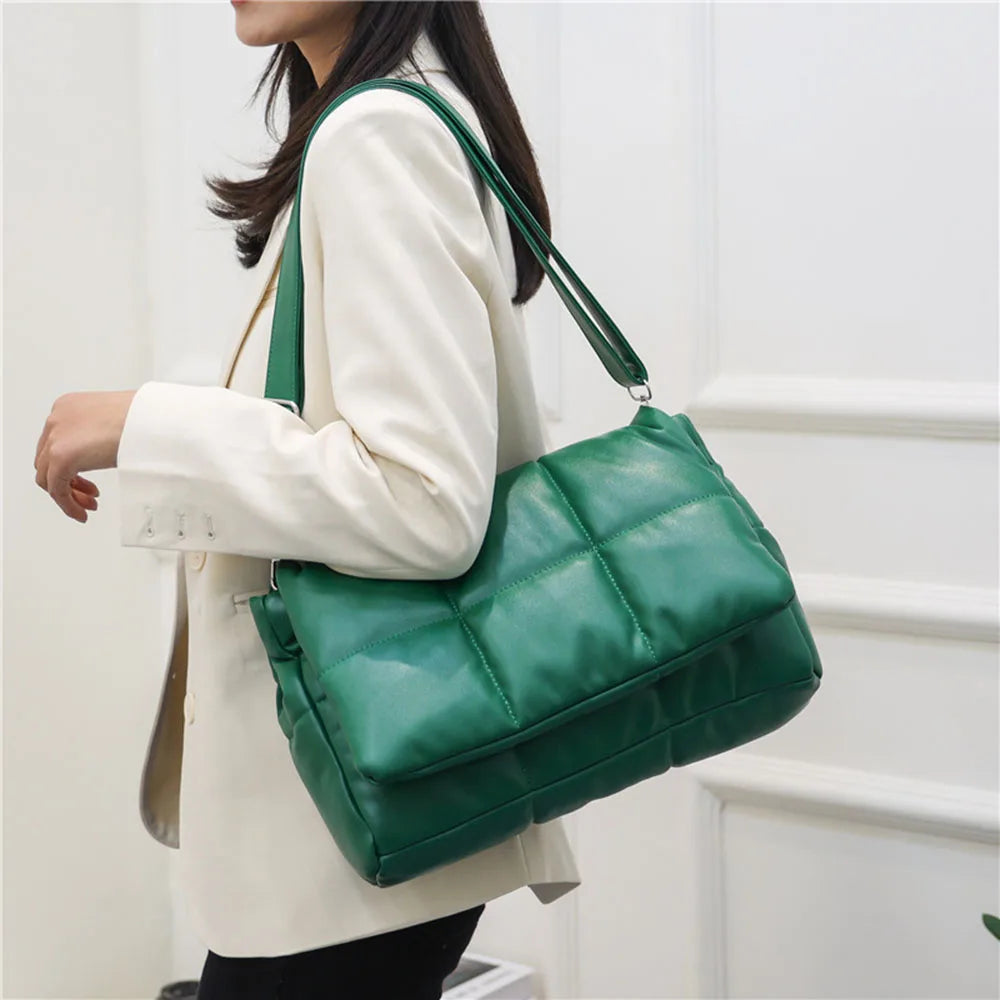 Women Shoulder Bags Crossbody Handbags High Texture Lattice Bags