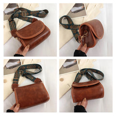 Retro Solid Pu Leather Shoulder Underarm Bag