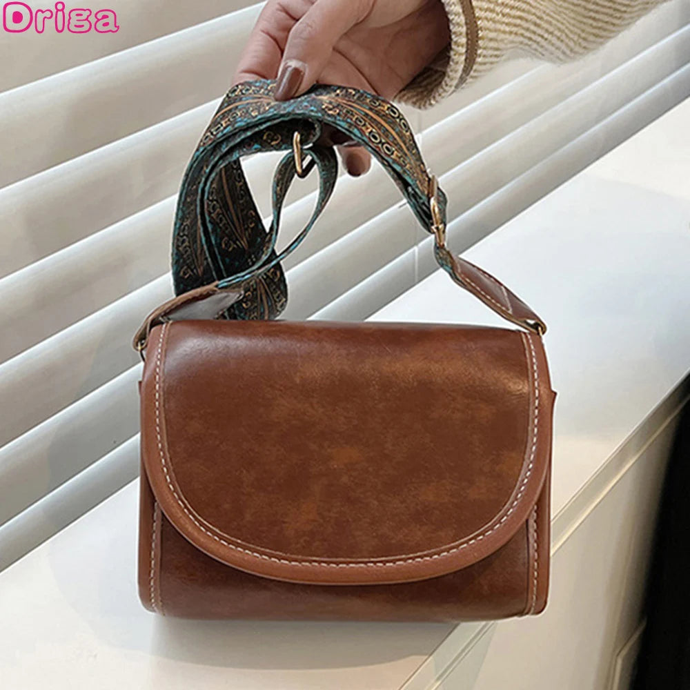 Retro Solid Pu Leather Shoulder Underarm Bag
