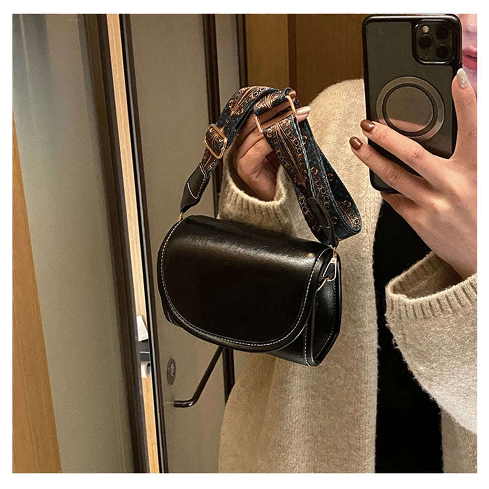 Retro Solid Pu Leather Shoulder Underarm Bag