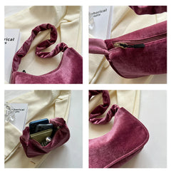 Autumn Winter Women Handbags Shoulder Bags Velvet Square Bags