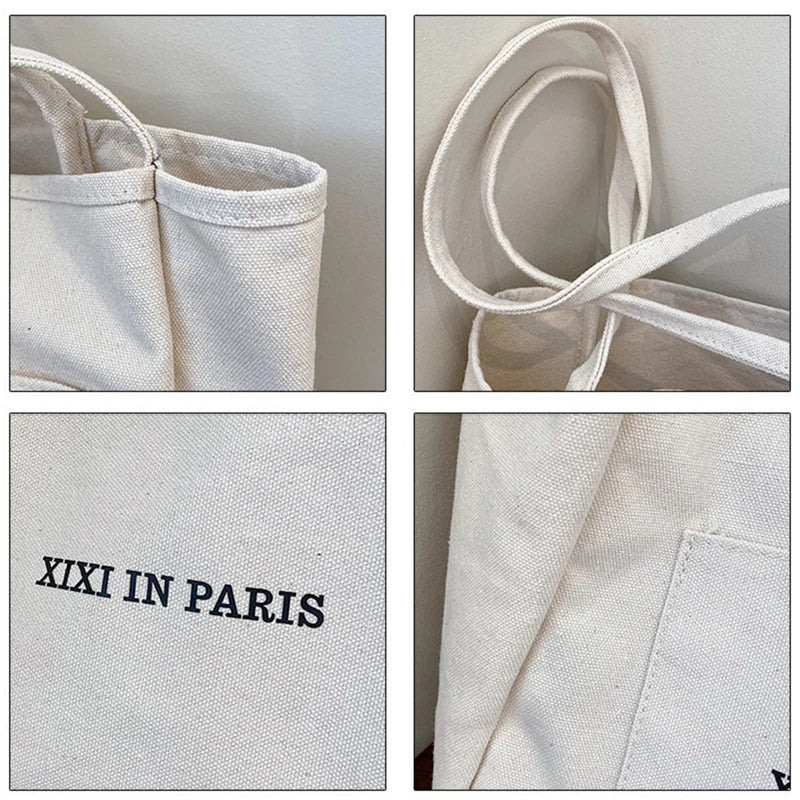 Casual Canvas Shoulder Bags Women Tote Handbags Large Capacity