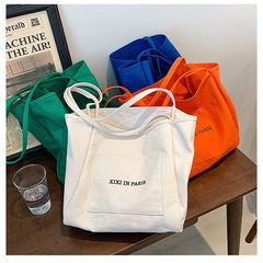 Casual Canvas Shoulder Bags Women Tote Handbags Large Capacity
