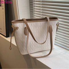 Plaid Bucket Handbags Contrast Colors Shoulder Bags Casual Bags